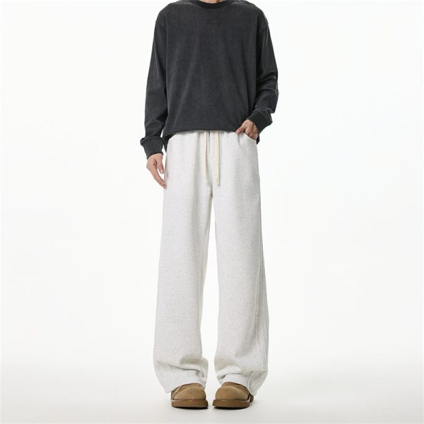 Wide-Leg Elastic Drawstring Sweatpants For Cheap - Image 5