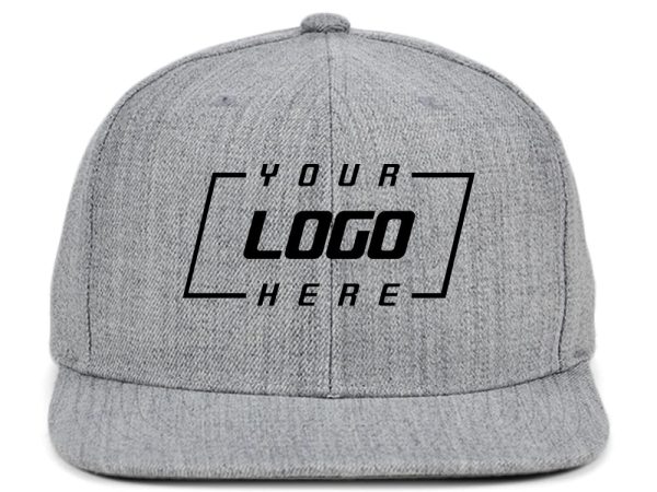 Mitchell & Ness Blank Classic Snapback - Heather Grey Online - Image 2