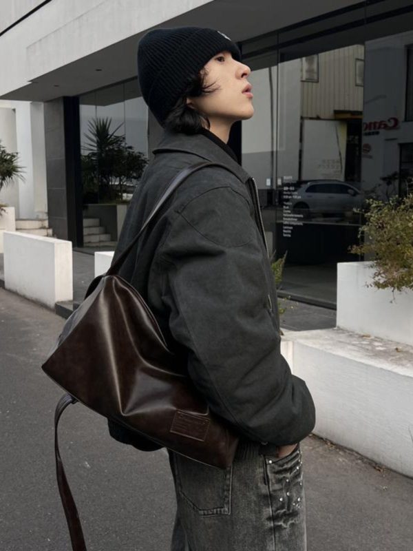 Large Capacity Leather Travel Bag Online - Image 3