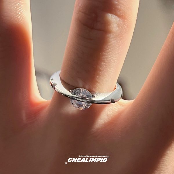 Geometric Rotating Zircon Ring Online Hot Sale - Image 2