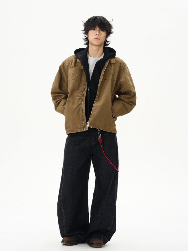 Workwear Jacket with Hood Fashion - Image 4