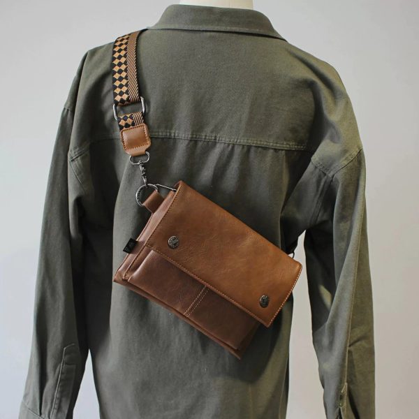 Soft Leather Crossbody Messenger Bag Cheap - Image 2