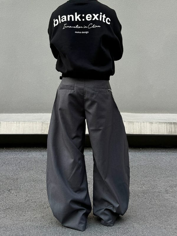 Loose Fit Casual Drape Pants For Discount - Image 3