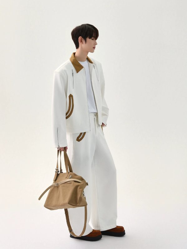 Korean Style Wide-Leg Suit Set Online - Image 3