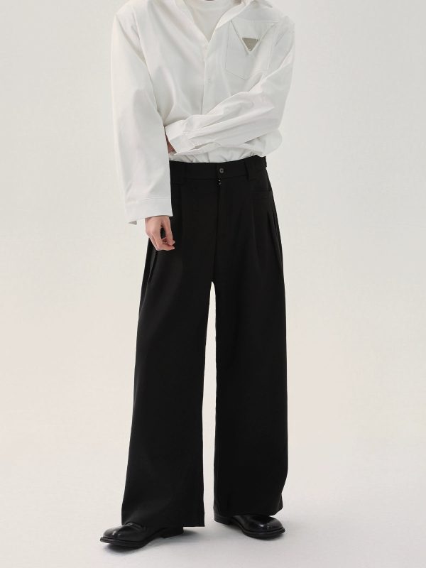 Loose-fit Wide-Leg Pleated Pants Cheap - Image 2