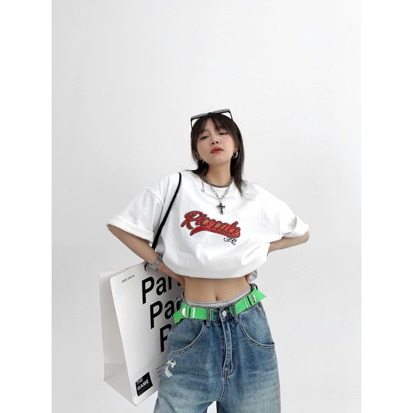 Casual Cotton Loose Fit T-shirt Online - Image 2