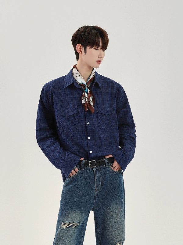 Check Shirt with Pockets Cheap - Image 2