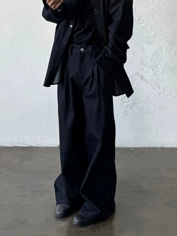 Pleated Straight-Leg Cleanfit Jeans Sale - Image 2