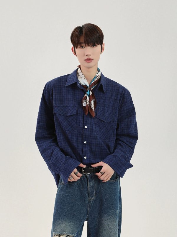 Check Shirt with Pockets Cheap - Image 5