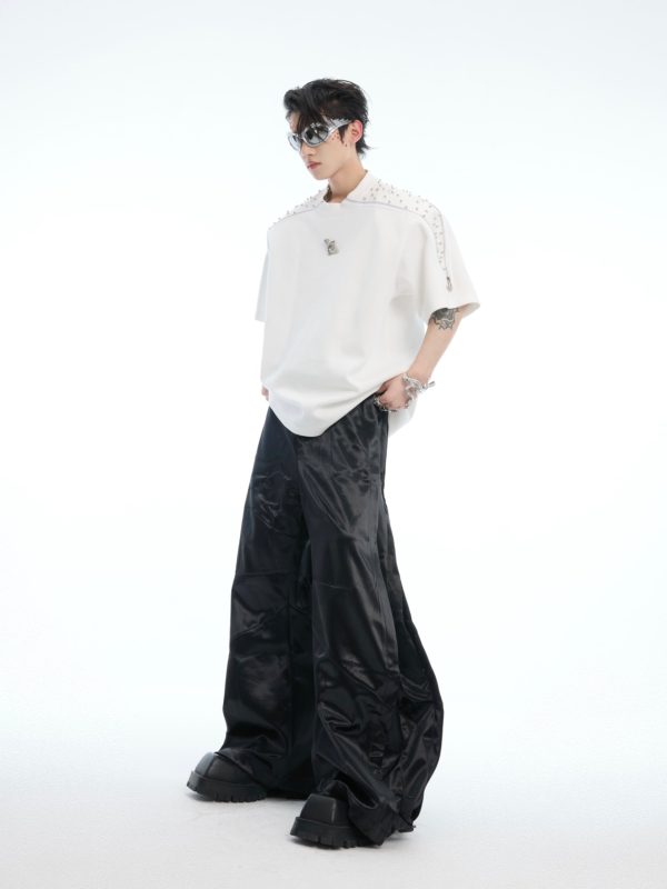 Diamond-Studded Short-sleeved T-shirt Online Sale - Image 5