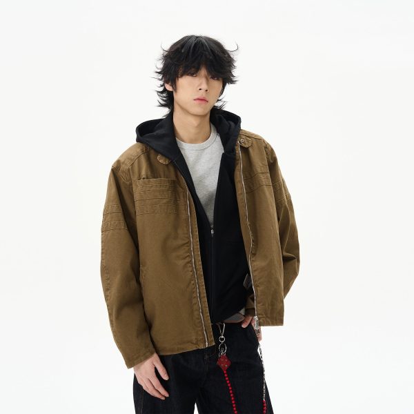 Workwear Jacket with Hood Fashion
