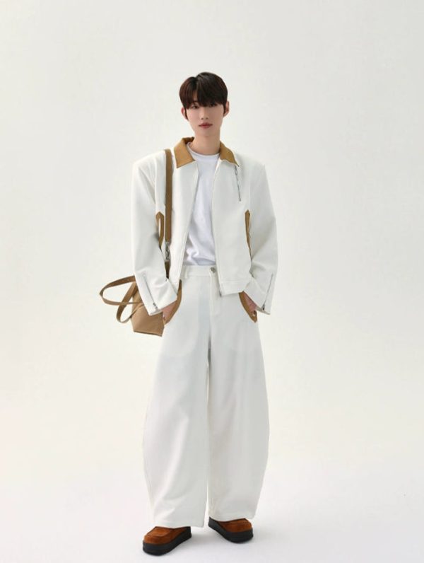Korean Style Wide-Leg Suit Set Online