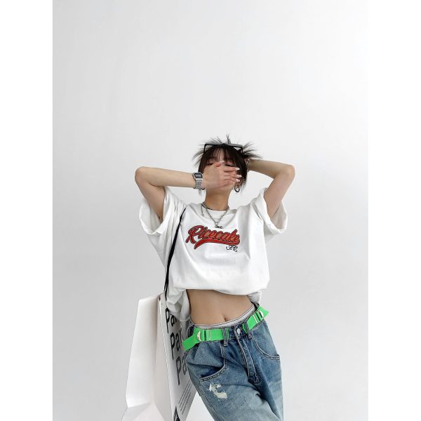 Casual Cotton Loose Fit T-shirt Online - Image 5