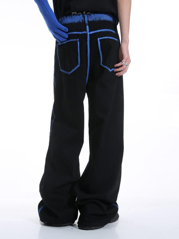 Graffiti Loose Straight Wide-Leg Pants For Cheap - Image 2