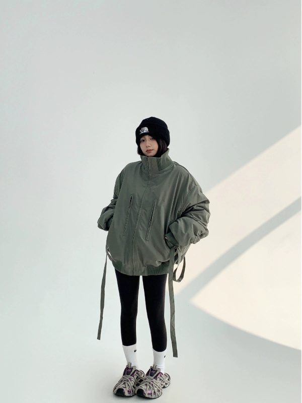 Warm Stand Collar Cotton Jacket Coat Fashion - Image 5