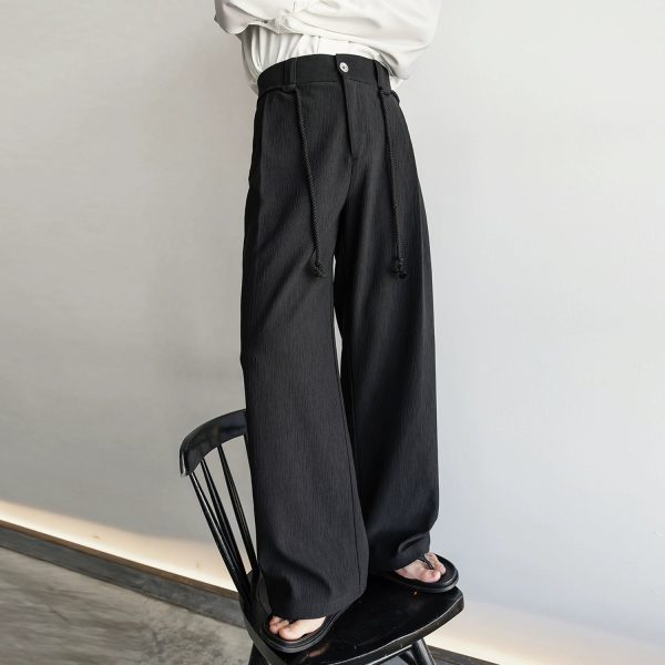 Wide-Leg Drawstring Casual Pants Cheap - Image 5