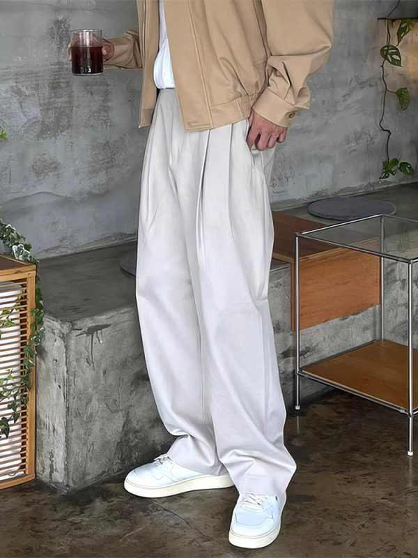 Wide-Leg Non-Iron Pleated Pants on Sale - Image 3
