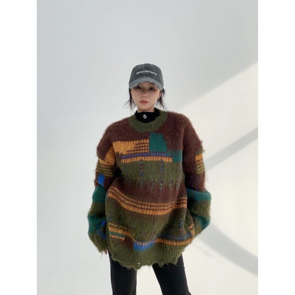 Retro Thickened Brushed Sweater Online now - Image 2