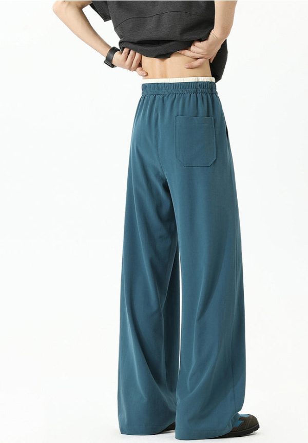 Wide-Leg Drape Sports Pants For Sale - Image 5