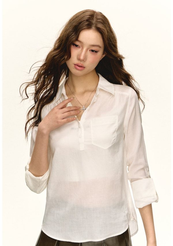 Long-Sleeve Retro Shirt on Sale - Image 5