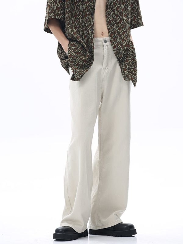 Mid-Waist Loose Wide-Leg Jeans For Sale - Image 3