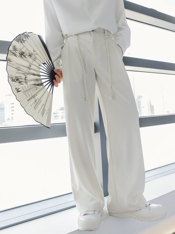 Wide-Leg Drawstring Casual Pants Cheap - Image 2