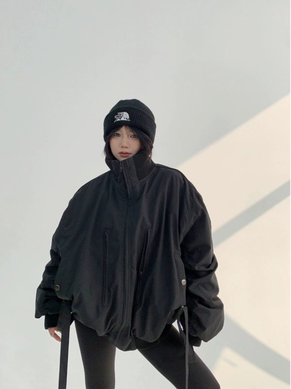 Warm Stand Collar Cotton Jacket Coat Fashion - Image 3