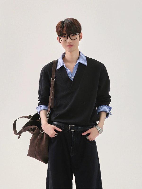 Contrast Color Lapel Polo Shirt Sale - Image 4