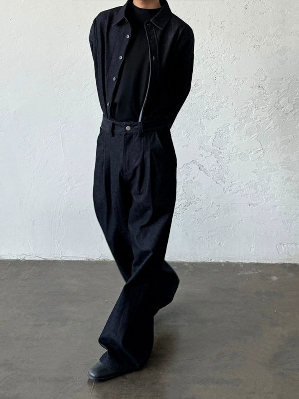 Pleated Straight-Leg Cleanfit Jeans Sale - Image 3