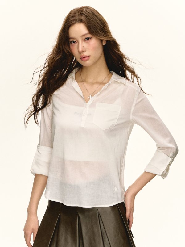 Long-Sleeve Retro Shirt on Sale - Image 2