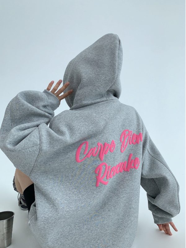 Minimalist Foaming Print Hoodie For Sale - Image 5