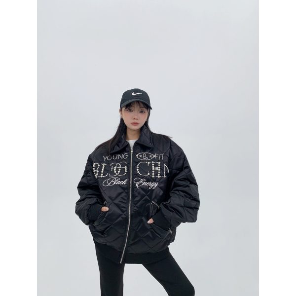 Beaded Quilted Short Cotton Jacket For Discount