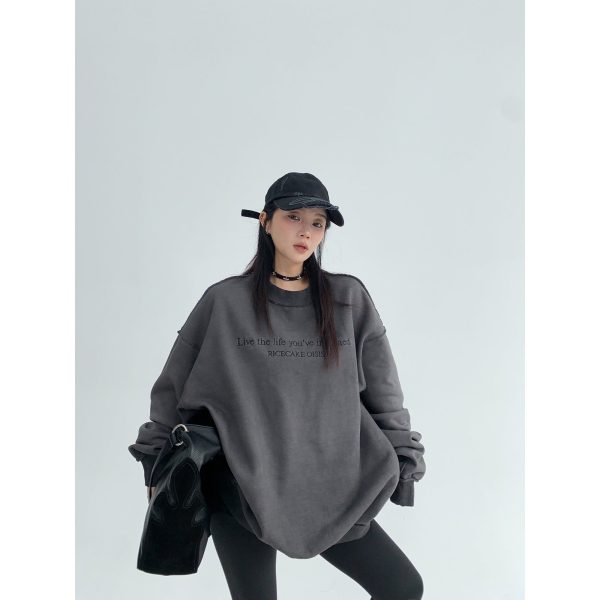 Distressed Round-neck Sweatshirt For Discount - Image 2