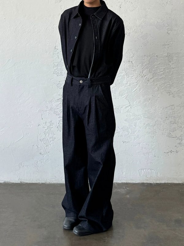 Pleated Straight-Leg Cleanfit Jeans Sale - Image 4