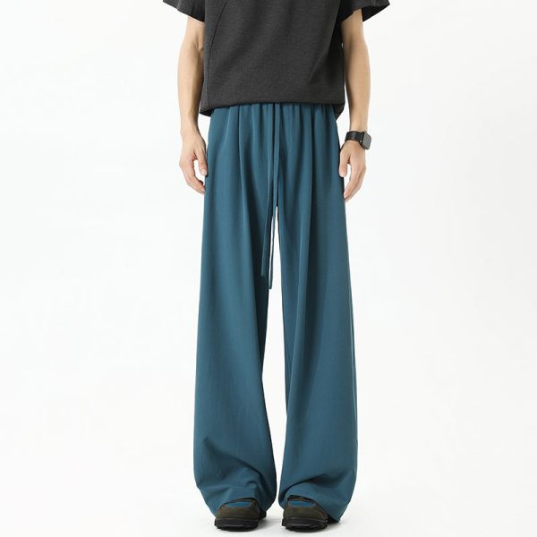 Wide-Leg Drape Sports Pants For Sale - Image 2