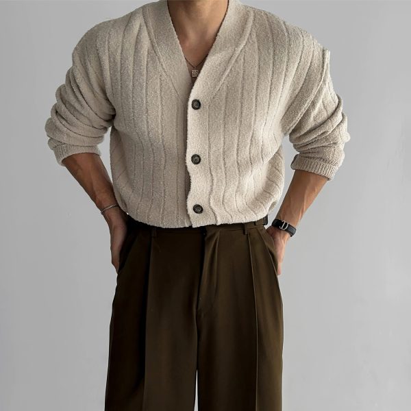 V-neck Knit Cardigan Online - Image 3