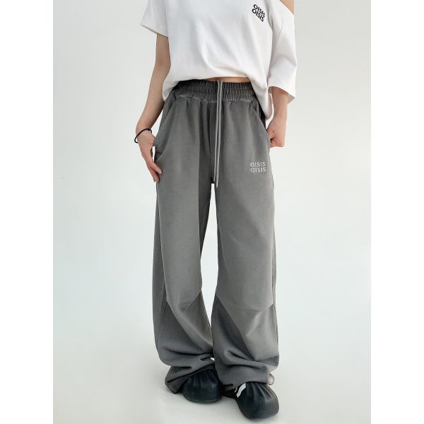 Wide-Leg Distressed Embroidery Pants For Cheap - Image 2