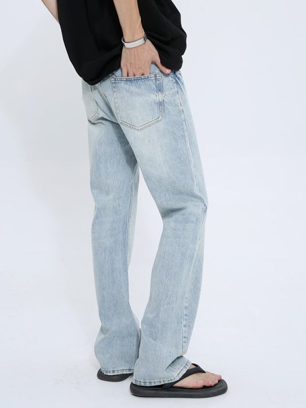 Washed Denim Flared Mid-Rise Jeans Sale - Image 3