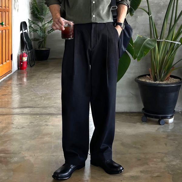 Wide-Leg Non-Iron Pleated Pants on Sale - Image 5