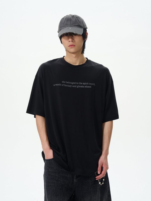 Letter Short Sleeve T-Shirt Hot on Sale - Image 3