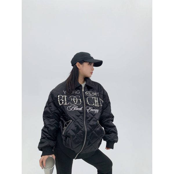 Beaded Quilted Short Cotton Jacket For Discount - Image 3