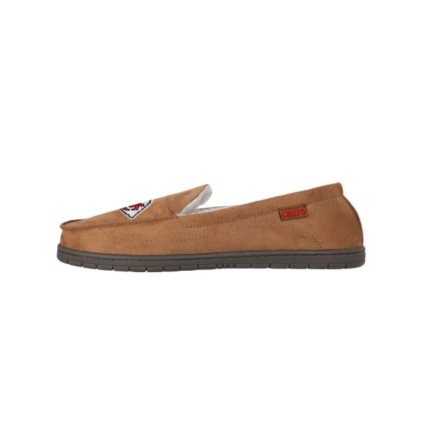 Kansas City Chiefs NFL Mens Beige Moccasin Slipper Online Sale - Image 2