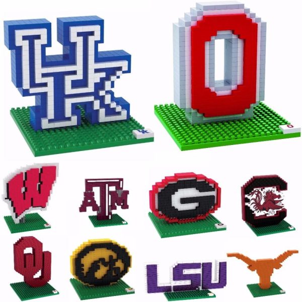 NCAA 3D Brxlz Logo Puzzle Building Blocks Set - Pick Your Team! For Sale