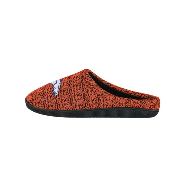 Denver Broncos NFL Mens Poly Knit Cup Sole Slippers Hot on Sale - Image 2