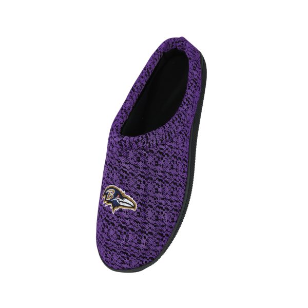 Baltimore Ravens NFL Mens Poly Knit Cup Sole Slippers Hot on Sale - Image 3