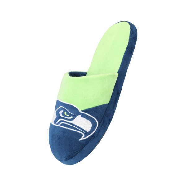 Seattle Seahawks NFL Mens Colorblock Slide Slippers Online now - Image 4