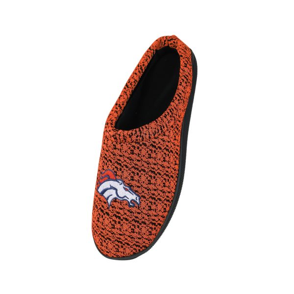 Denver Broncos NFL Mens Poly Knit Cup Sole Slippers Hot on Sale - Image 3
