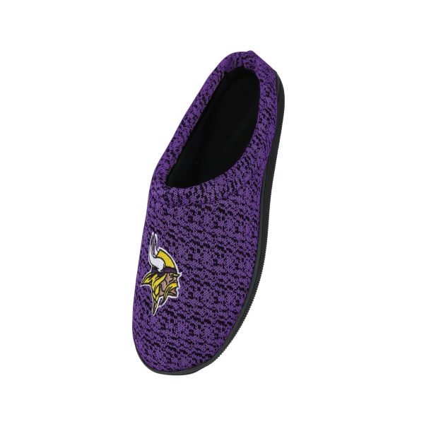 Minnesota Vikings NFL Mens Poly Knit Cup Sole Slippers Cheap - Image 3
